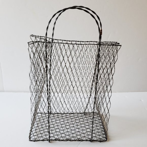 Other - Rustic Decorative Wire Basket With Handles